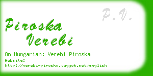 piroska verebi business card